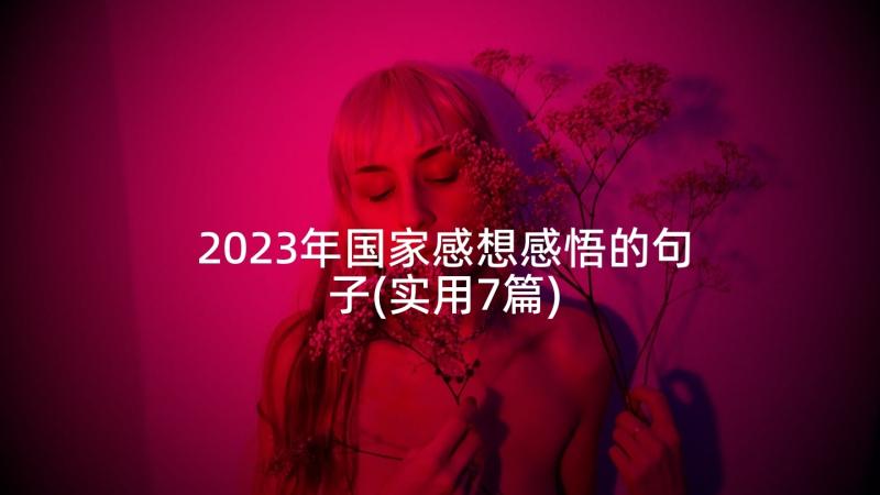 2023年国家感想感悟的句子(实用7篇)