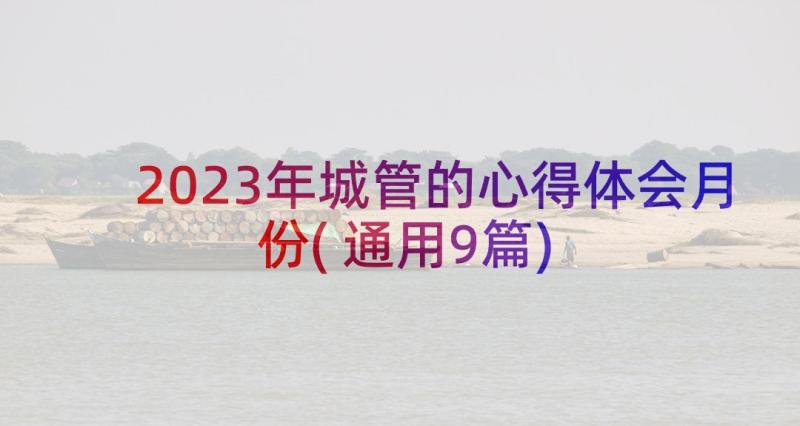 2023年城管的心得体会月份(通用9篇)