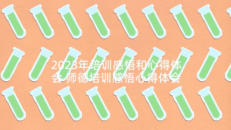 2023年培训感悟和心得体会 师德培训感悟心得体会(汇总5篇)