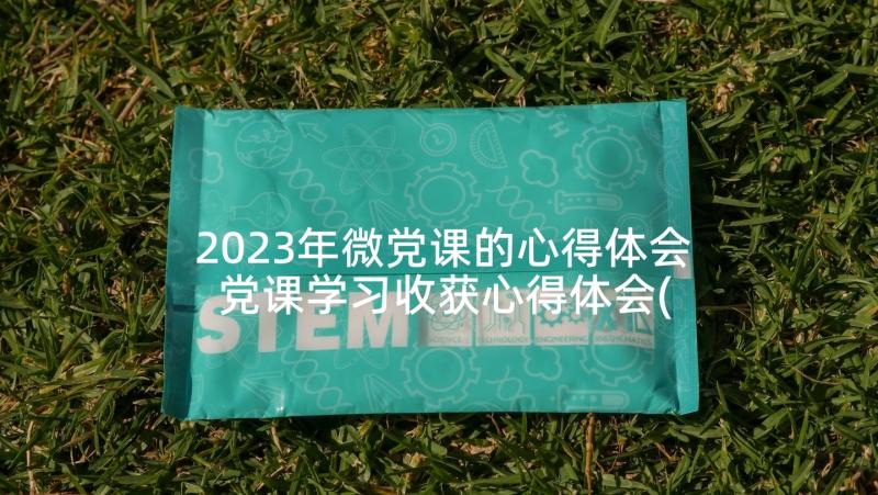 2023年微党课的心得体会 党课学习收获心得体会(汇总5篇)