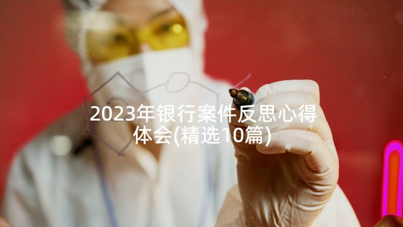 2023年银行案件反思心得体会(精选10篇)