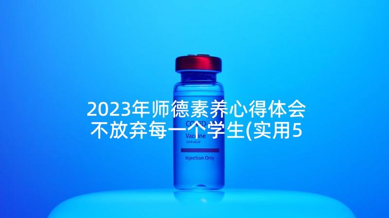 2023年师德素养心得体会不放弃每一个学生(实用5篇)