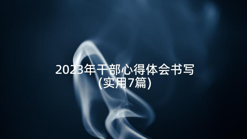 2023年干部心得体会书写(实用7篇)