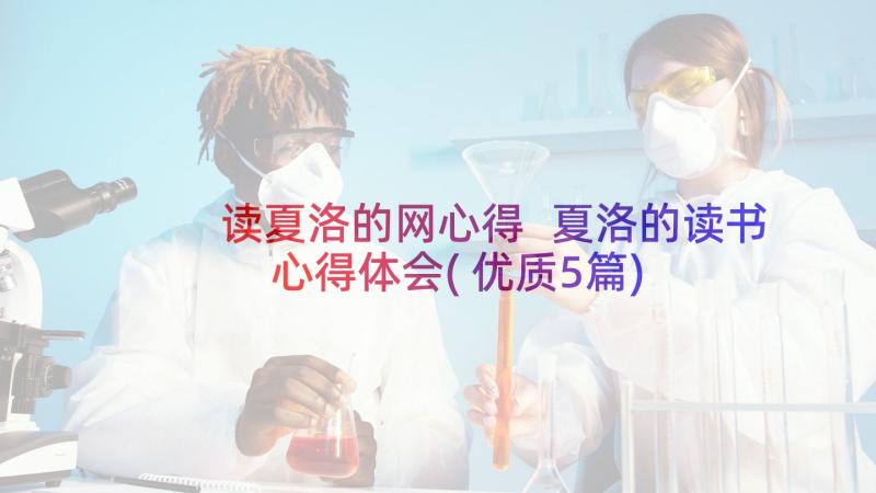 读夏洛的网心得 夏洛的读书心得体会(优质5篇)