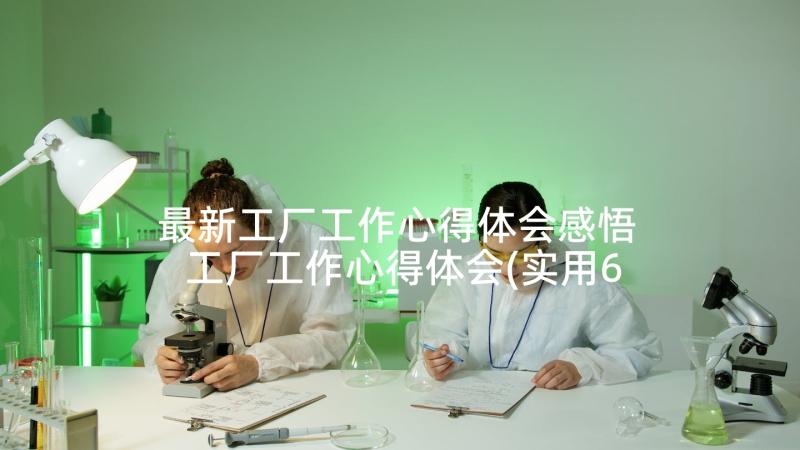 最新工厂工作心得体会感悟 工厂工作心得体会(实用6篇)