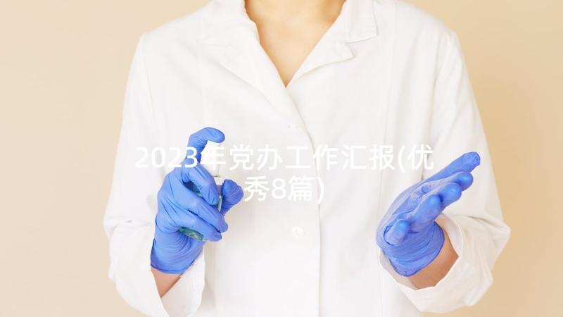 2023年党办工作汇报(优秀8篇)