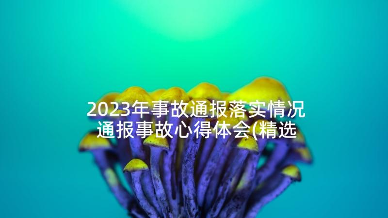 2023年事故通报落实情况 通报事故心得体会(精选10篇)