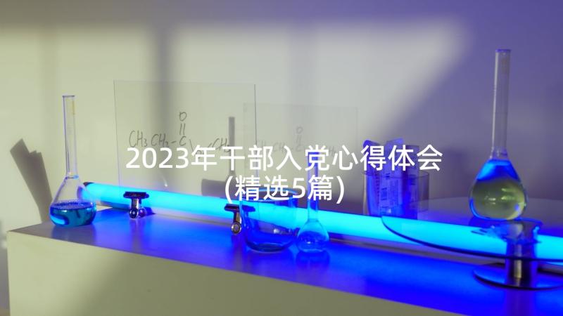 2023年干部入党心得体会(精选5篇)