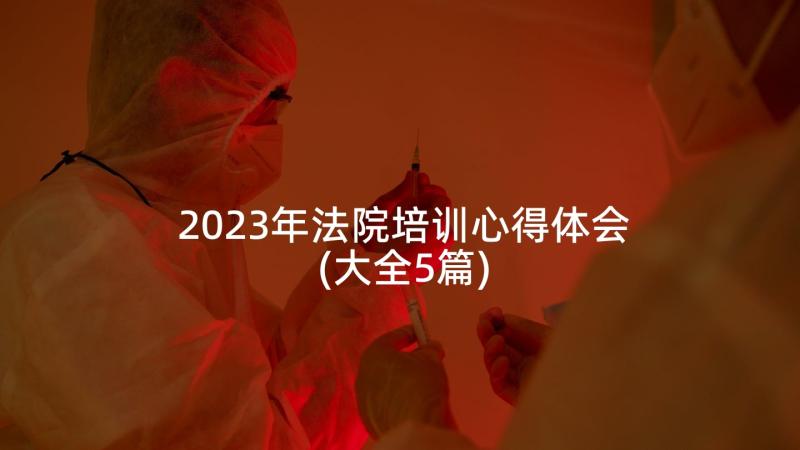 2023年法院培训心得体会(大全5篇)