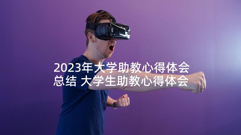 2023年大学助教心得体会总结 大学生助教心得体会(优质5篇)