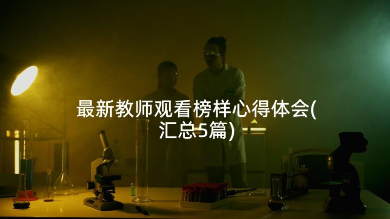 最新教师观看榜样心得体会(汇总5篇)