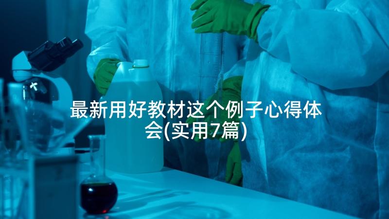 最新用好教材这个例子心得体会(实用7篇)