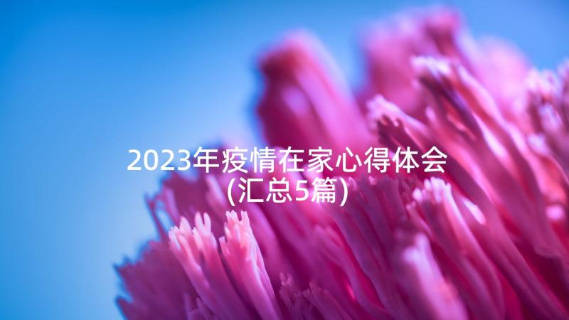 2023年疫情在家心得体会(汇总5篇)