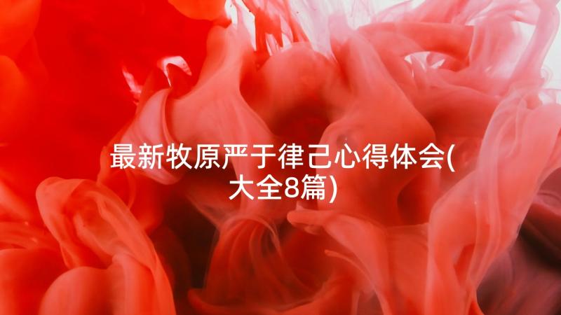 最新牧原严于律己心得体会(大全8篇)