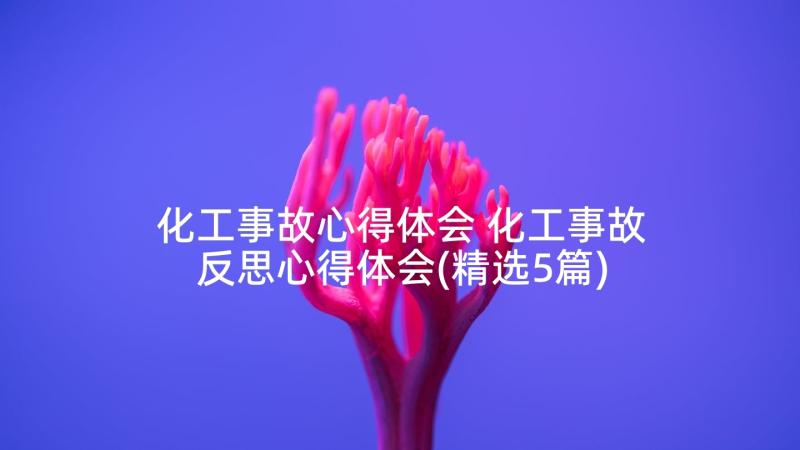 化工事故心得体会 化工事故反思心得体会(精选5篇)