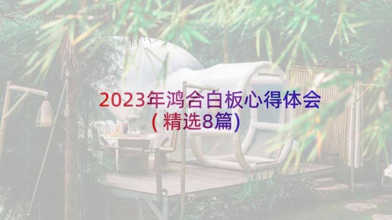 2023年鸿合白板心得体会(精选8篇)