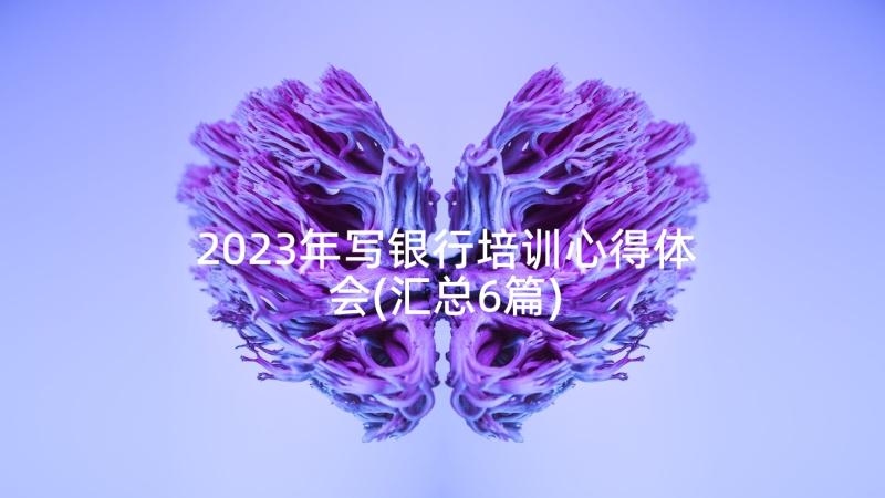 2023年写银行培训心得体会(汇总6篇)