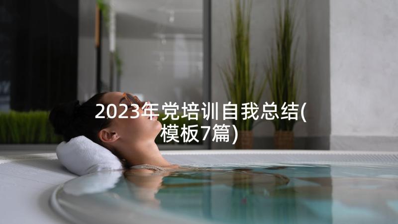 2023年党培训自我总结(模板7篇)