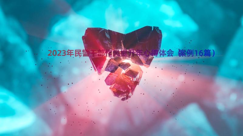 2023年民警干部作风提升年心得体会（案例16篇）