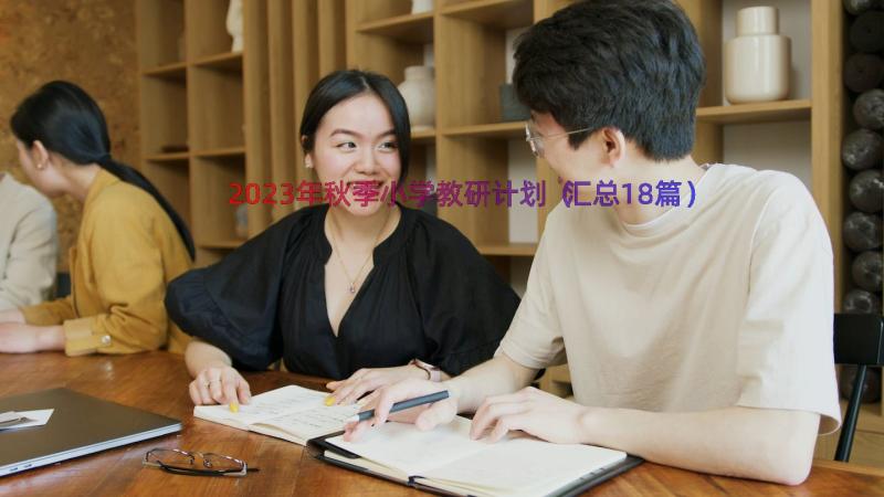 2023年秋季小学教研计划（汇总18篇）