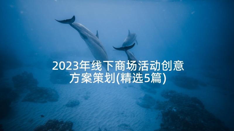 2023年线下商场活动创意方案策划(精选5篇)