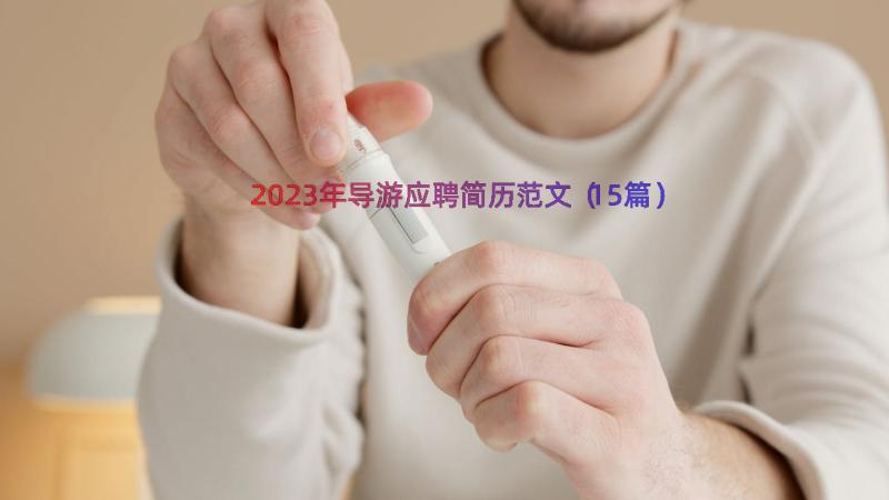 2023年导游应聘简历范文（15篇）