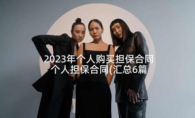 2023年个人购买担保合同 个人担保合同(汇总6篇)