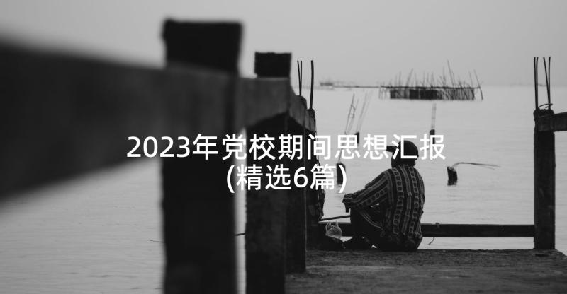 2023年党校期间思想汇报(精选6篇)