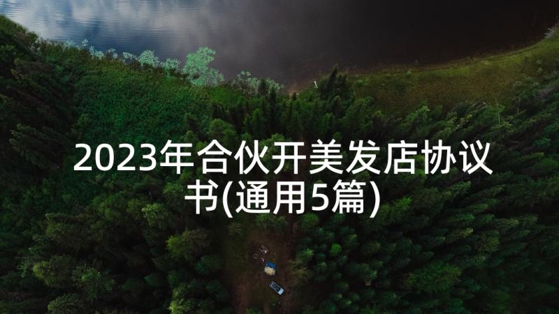 2023年合伙开美发店协议书(通用5篇)