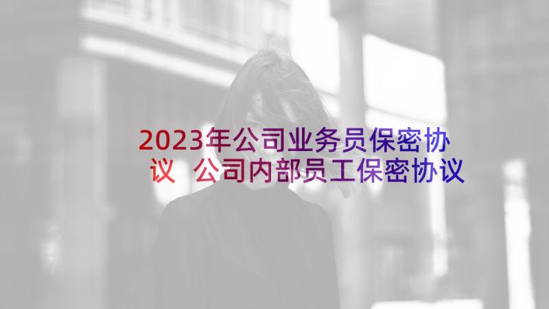 2023年公司业务员保密协议 公司内部员工保密协议书(优质7篇)