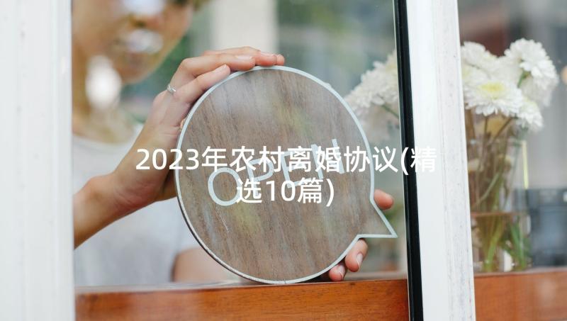 2023年农村离婚协议(精选10篇)