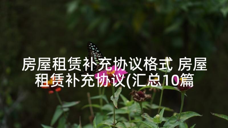 房屋租赁补充协议格式 房屋租赁补充协议(汇总10篇)