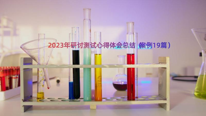 2023年研讨测试心得体会总结（案例19篇）