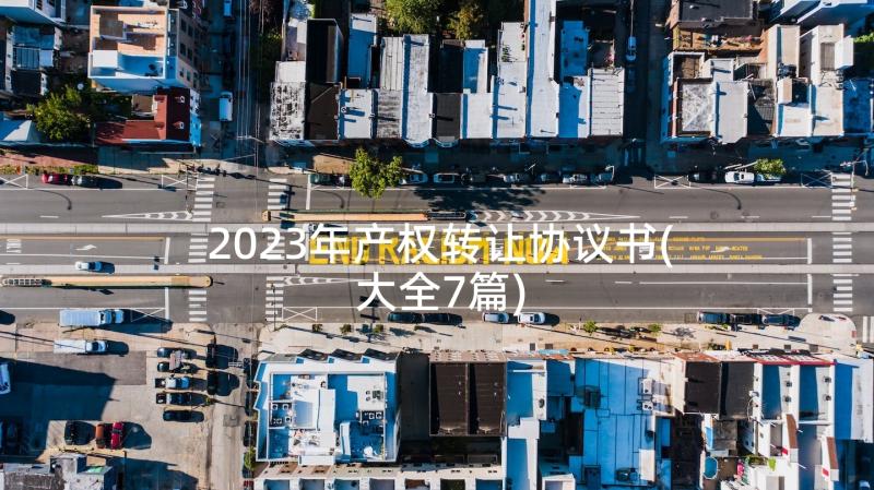 2023年产权转让协议书(大全7篇)