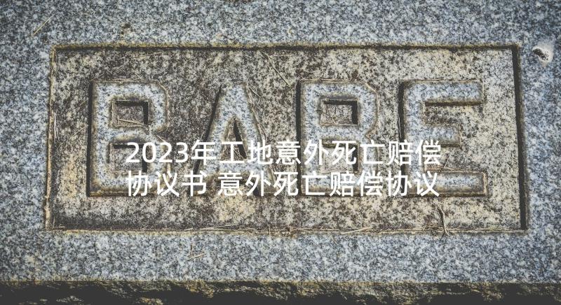 2023年工地意外死亡赔偿协议书 意外死亡赔偿协议书(实用5篇)