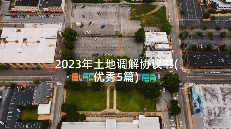 2023年土地调解协议书(优秀5篇)