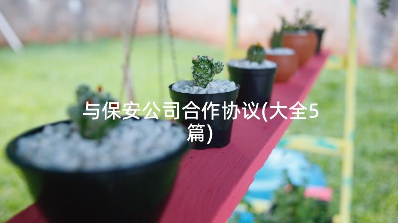 与保安公司合作协议(大全5篇)