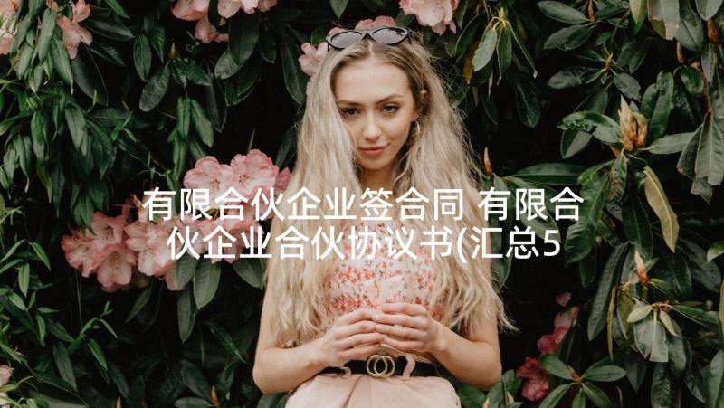 有限合伙企业签合同 有限合伙企业合伙协议书(汇总5篇)