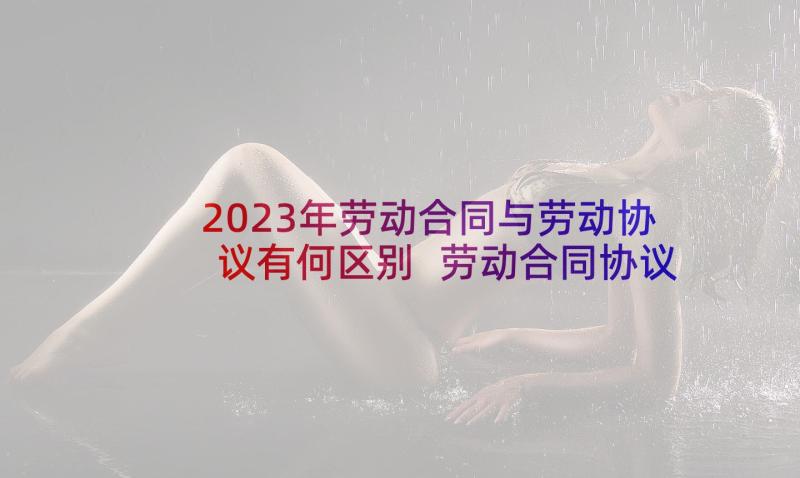 2023年劳动合同与劳动协议有何区别 劳动合同协议书(优秀6篇)