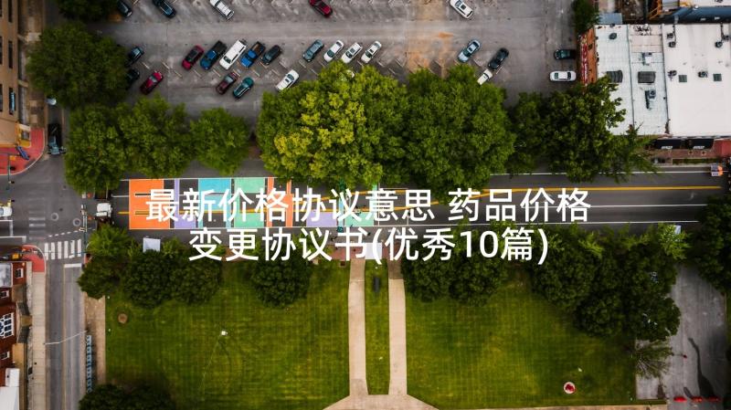 最新价格协议意思 药品价格变更协议书(优秀10篇)