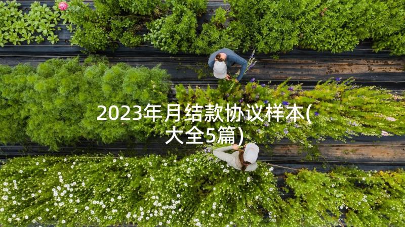 2023年月结款协议样本(大全5篇)