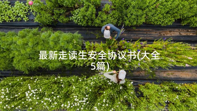 最新走读生安全协议书(大全5篇)