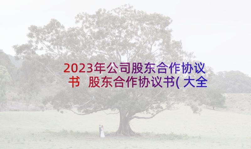 2023年公司股东合作协议书 股东合作协议书(大全9篇)