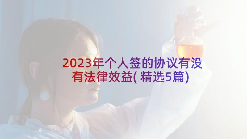 2023年个人签的协议有没有法律效益(精选5篇)