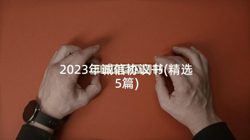 2023年诚信协议书(精选5篇)