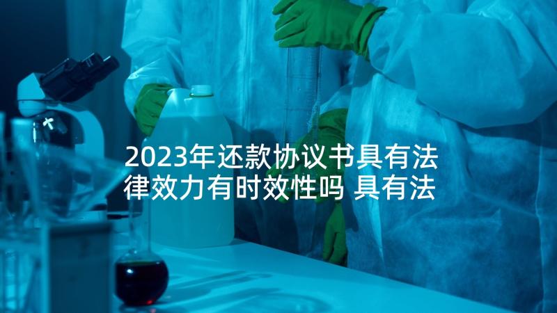 2023年还款协议书具有法律效力有时效性吗 具有法律效力的厂房租赁协议书(优秀5篇)