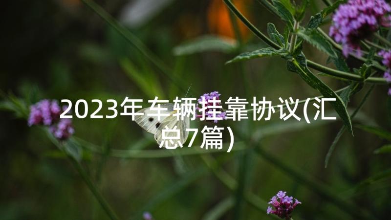 2023年车辆挂靠协议(汇总7篇)