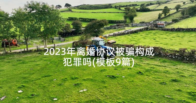 2023年离婚协议被骗构成犯罪吗(模板9篇)