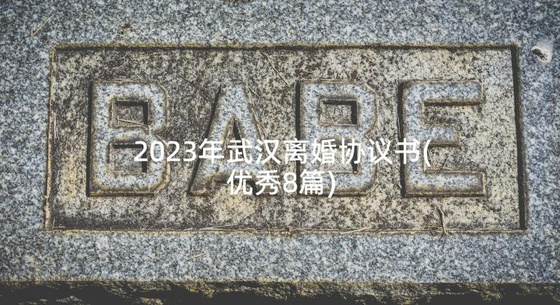 2023年武汉离婚协议书(优秀8篇)