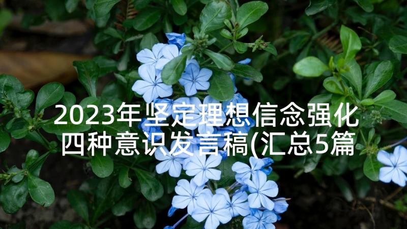 2023年坚定理想信念强化四种意识发言稿(汇总5篇)